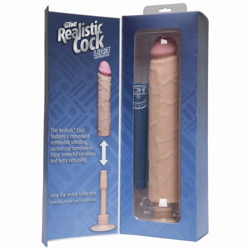 (D) REALISTIC COCK 12 VIB. WHITE