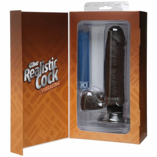 (D) REALISTIC COCK 6IN VIBRATI BLACK