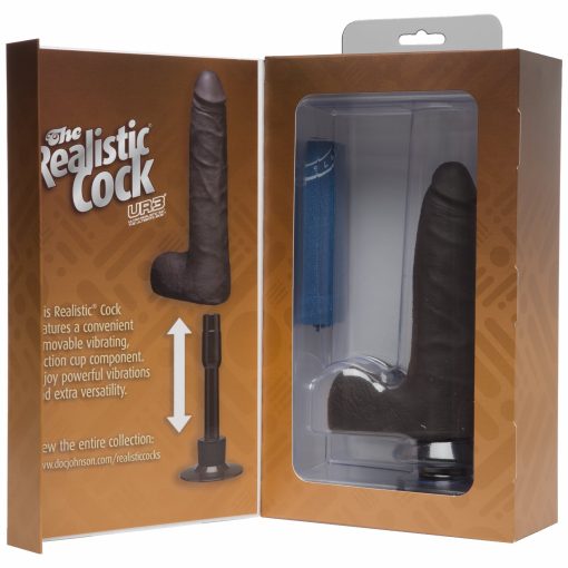 (D) REALISTIC COCK 7 SLIM VIB BLACK "