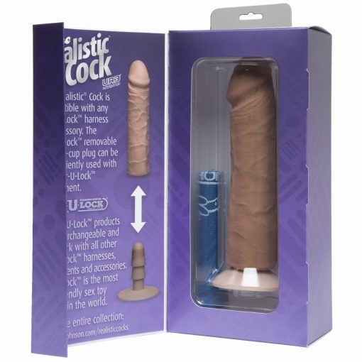 (D) REALISTIC COCK 8 BROWN "