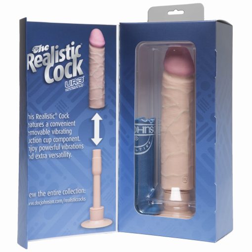 (D) REALISTIC COCK 8 VIB WHIT "