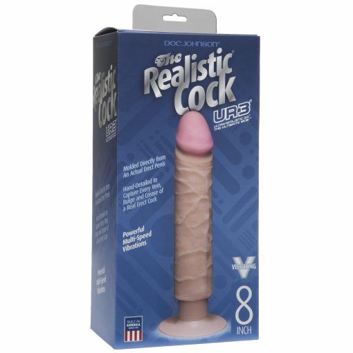 (D) REALISTIC COCK 8 VIB WHIT "