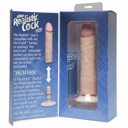 (D) REALISTIC COCK 8 WHITE "