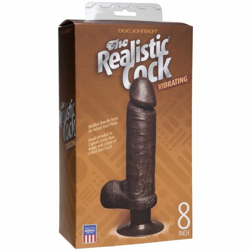 (D) REALISTIC COCK-8INVIB-BLAC