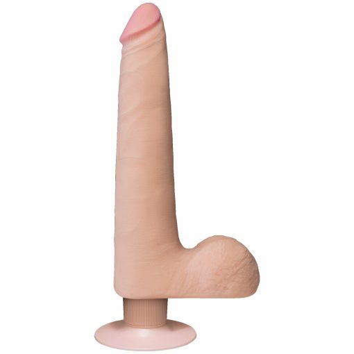 (D) REALISTIC COCK 9 SLIM VIB WHITE "