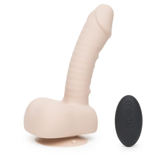 (d) uprize remote control erec realistic dildo vibrating 6 flesh" back