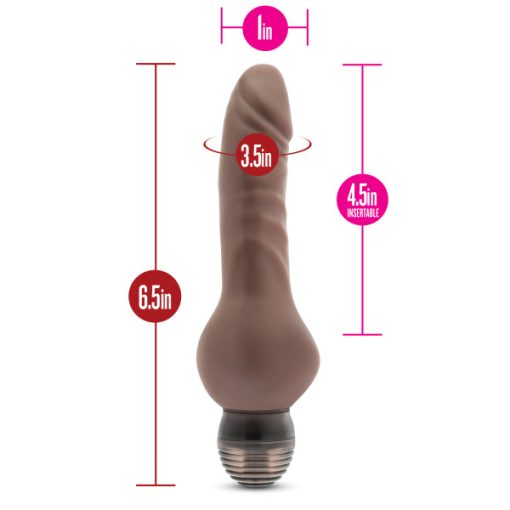 (D) X5 MR RIGHT NOW CHOCOLATE VIBRATING DILDO