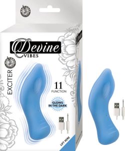 DEVINE VIBES EXCITER BLUE GLOW IN THE DARK CLITORAL TEASER main