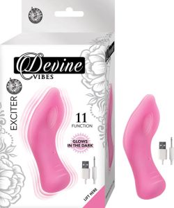 DEVINE VIBES EXCITER PINK GLOW IN THE DARK CLITORAL TEASER main