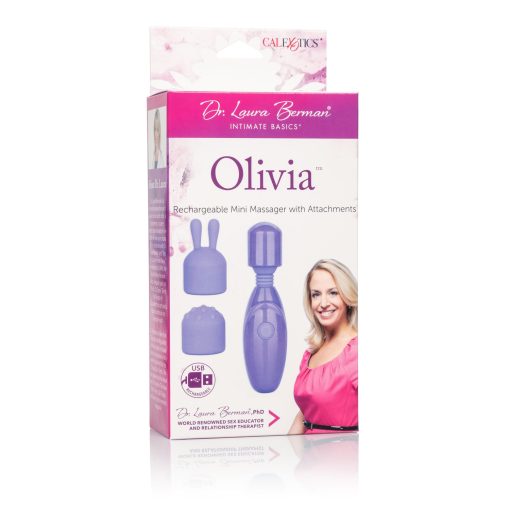 DR LAURA BERMAN OLIVIA RECHARGEABLE MINI MASSAGER W/ ATTACHMENTS 2