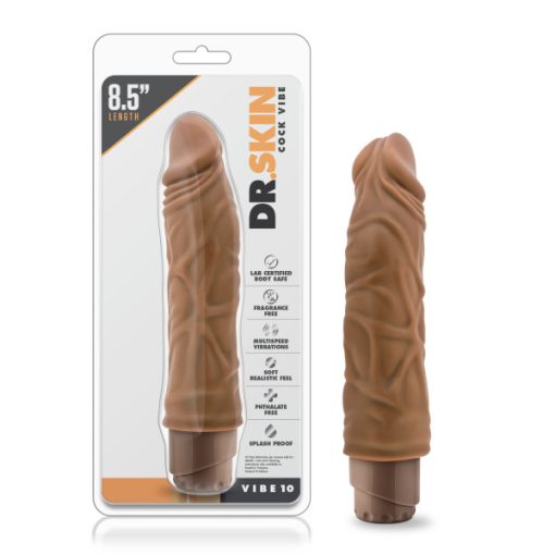 DR SKIN COCK VIBE #10 MOCHA REALISTIC COCK main