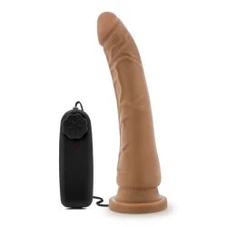 DR. SKIN 8.5 VIBRATING REALISTIC COCK W/SUCTION CUP MOCHA" main