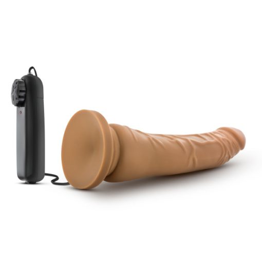 DR. SKIN 8.5 VIBRATING REALISTIC COCK W/SUCTION CUP MOCHA" male Q