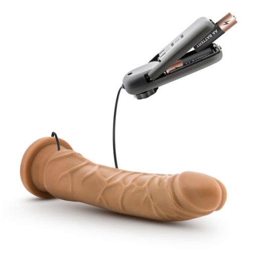 DR. SKIN 8.5 VIBRATING REALISTIC COCK W/SUCTION CUP MOCHA" 2