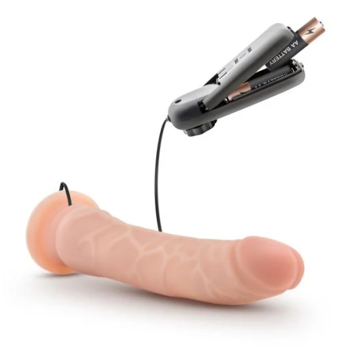 DR. SKIN 8.5 VIBRATING REALISTIC COCK W/SUCTION CUP VANILLA" 2