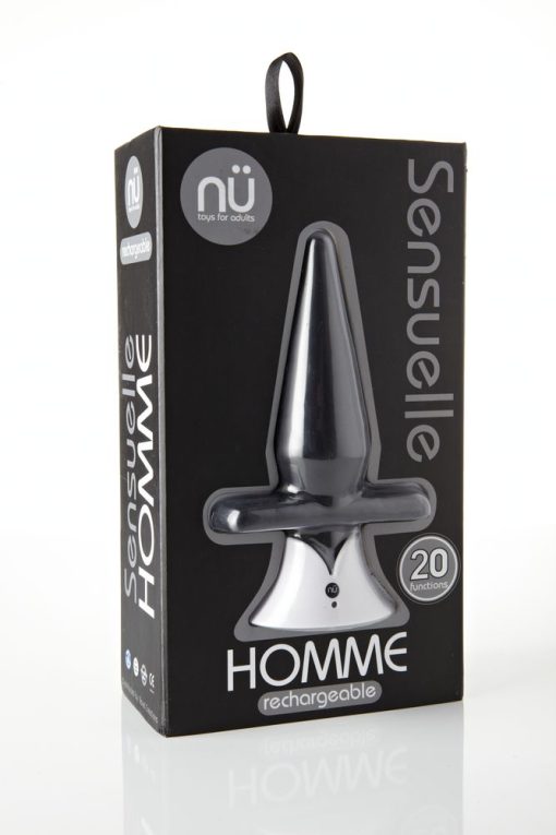 (D)SENSUELLE HOMME 20 FUNCTION BUTT PLUG BLACK