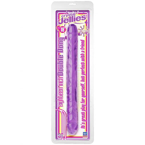 Crystal Jellies Double Dong 18in Purple 1