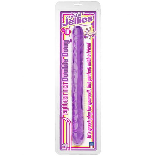 Crystal Jellies Double Dong 18in Purple - Image 3