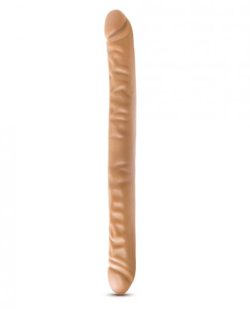 Dr Skin 18 inches Double Dildo Mocha Tan Main