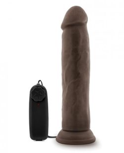 Dr Skin Dr Throb 9.5 inches Vibrating Cock Suction Cup Brown Main