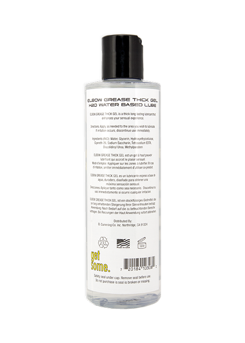 ELBOW GREASE H2O THICK GEL REGULAR 8.5 OZ back