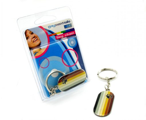 ENAMEL KEY CHAIN BEAR FLAG main