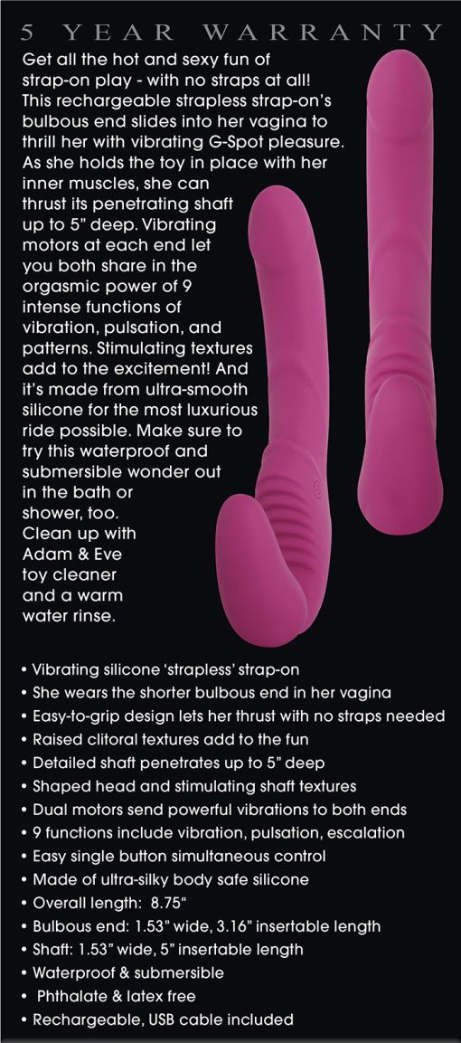EVE'S VIBRATING STRAPLESS STRAP ON male Q