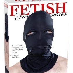 FETISH FANTASY BLACK ZIPPER FACE HOOD main