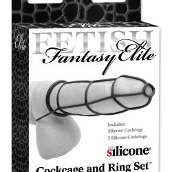 FETISH FANTASY ELITE COCKCAGE & RING SET BLACK main