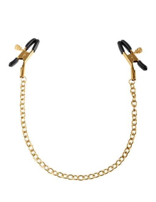 FETISH FANTASY GOLD NIPPLE CHAIN CLAMPS details