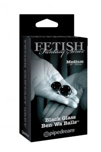 Fetish Fantasy Medium Black Glass Ben Wa Balls
