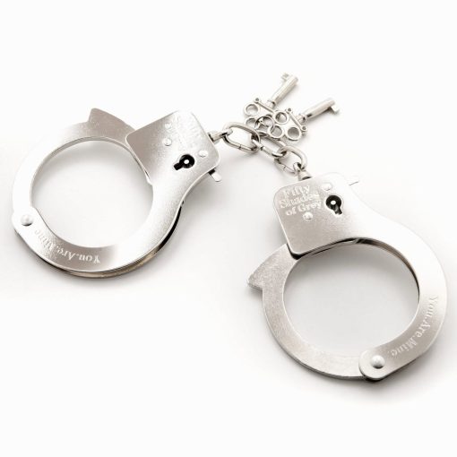 Fifty shades metal handcuffs back