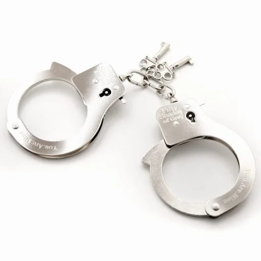 FIFTY SHADES METAL HANDCUFFS back