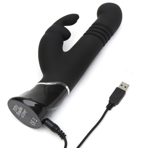 FIFTY SHADES OF GREY GREEDY GIRL RECHARGEABLE THRUSTING G-SPOT RABBIT VIBRATOR (Out details
