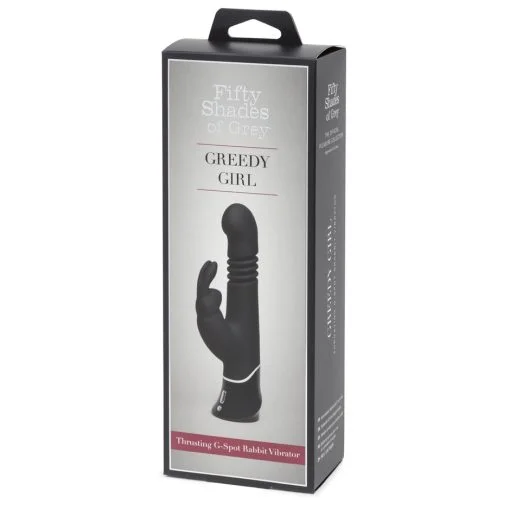 FIFTY SHADES OF GREY GREEDY GIRL RECHARGEABLE THRUSTING G-SPOT RABBIT VIBRATOR (Out 2