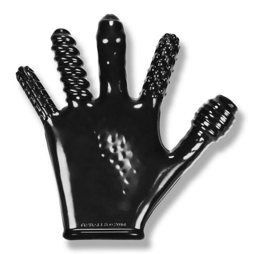 FINGER FUCK TEXTURED GLOVE OXBALLS BLACK (NET) back