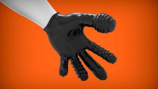 FINGER FUCK TEXTURED GLOVE OXBALLS BLACK (NET) male Q