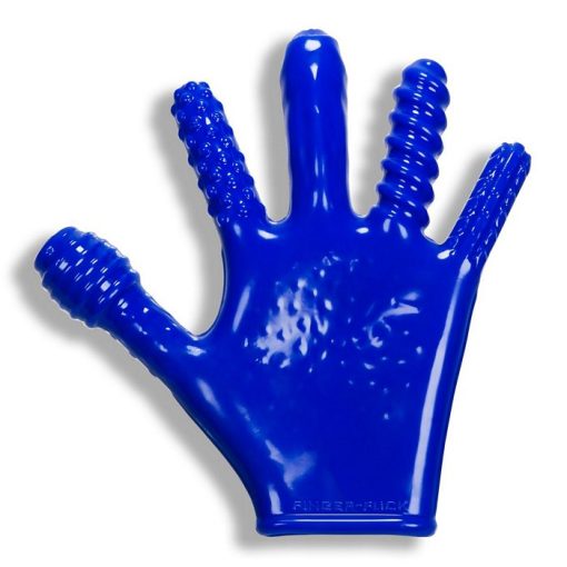 FINGER FUCK TEXTURED GLOVE OXBALLS POLICE BLUE (NET) back