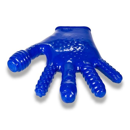 FINGER FUCK TEXTURED GLOVE OXBALLS POLICE BLUE (NET) 2