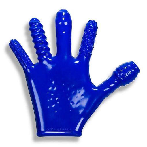 FINGER FUCK TEXTURED GLOVE OXBALLS POLICE BLUE (NET) main