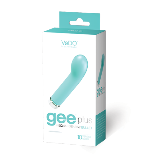 GEE PLUS RECHARGEABLE VIBE TEASE ME TURQUOISE back