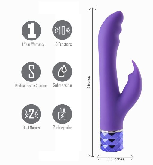 HAILEY SILICONE RABBIT PURPLE 2