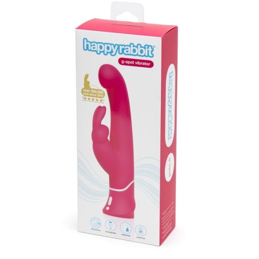 HAPPY RABBIT 2 G SPOT PINK USB RECHARGEABLE 3