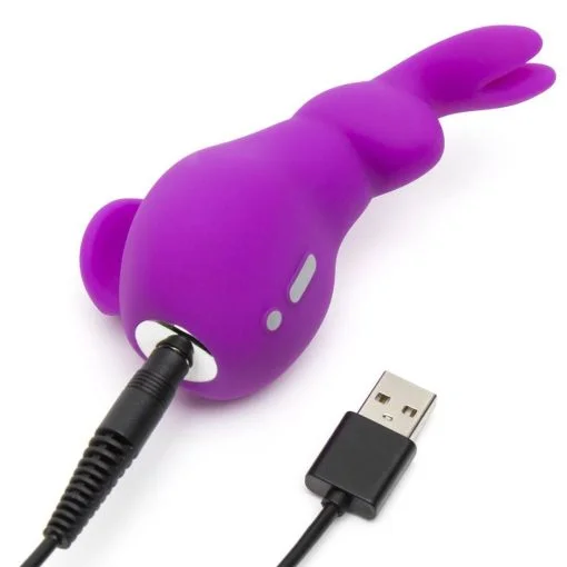 HAPPY RABBIT MINI EARS USB CLITORAL VIBRATOR PURPLE 2