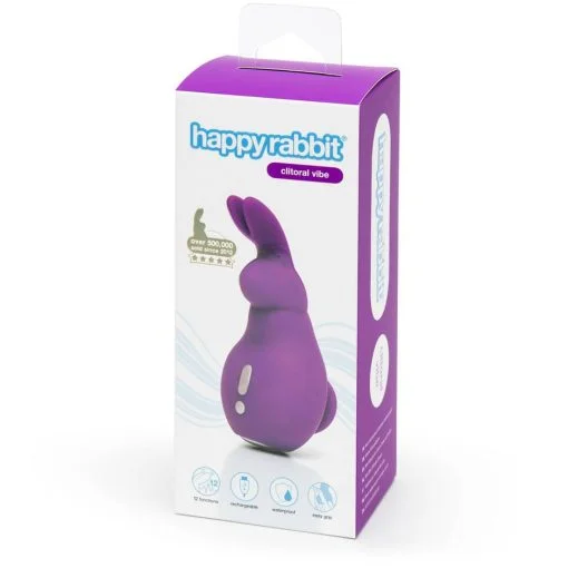 HAPPY RABBIT MINI EARS USB CLITORAL VIBRATOR PURPLE 3