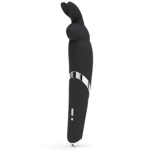 HAPPY RABBIT RECHARGEABLE WAND VIBRATOR BLACK main