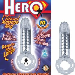 HERO COCKRING & CLIT MASSAGER CLEAR main