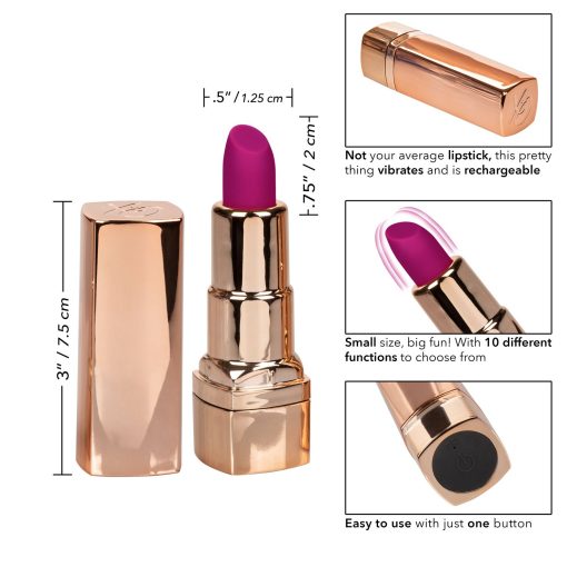 HIDE & PLAY RECHARGEABLE LIPSTICK PURPLE details