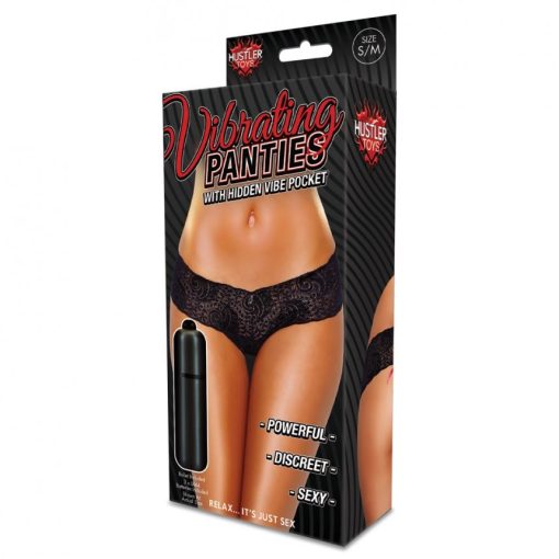 HUSTLER TOYS LACE UP BACK VIBRATING PANTY S/M details