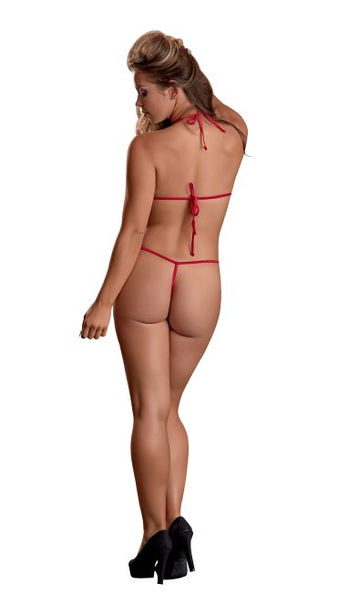 HYPNOTIC SWIRL CUPLESS & CROTCHLESS TEDDY RED 2X details